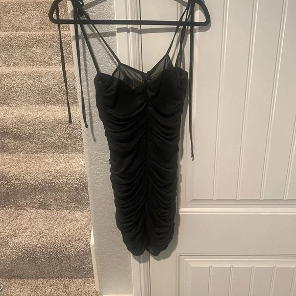 Ow collection Casandra mesh Dress in Black - Picture 13 of 13